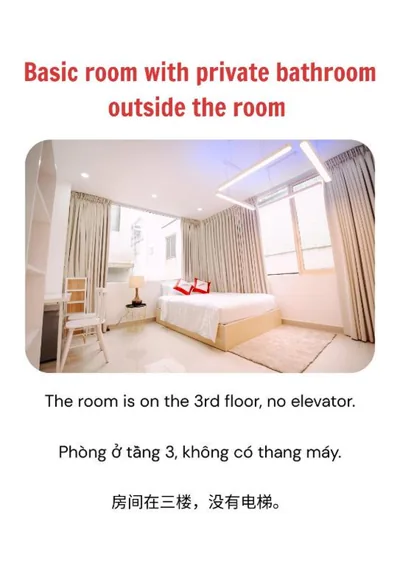 Double Room with Private External Bathroom — La Bonté Boutique Home Ho Chi Minh